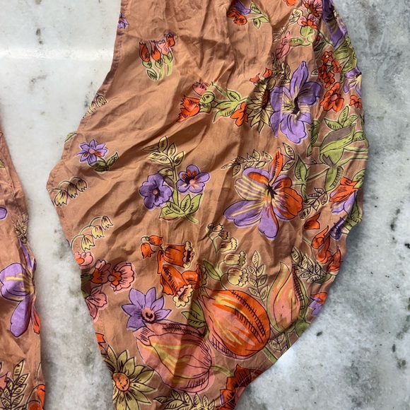Vintage 70's 100% Silk Colorful Floral Patterned Scarf - Picture 3 of 5